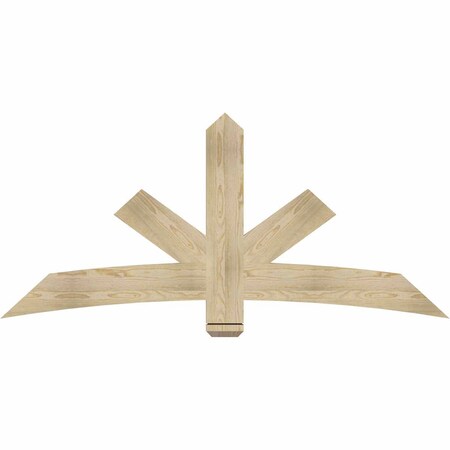 Ekena Millwork Alberta Rough Sawn Timber Gable Bracket, Douglas Fir, 72"W x 33"H x 2"D x 6"F, 11/12 Pitch GBW072X33X0206ALB00RDF